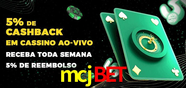 Promoções do cassino ao Vivo mcjbet